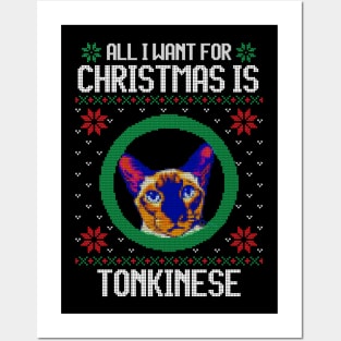 All I Want for Christmas is Tonkinese - Christmas Gift for Cat Lover Posters and Art
